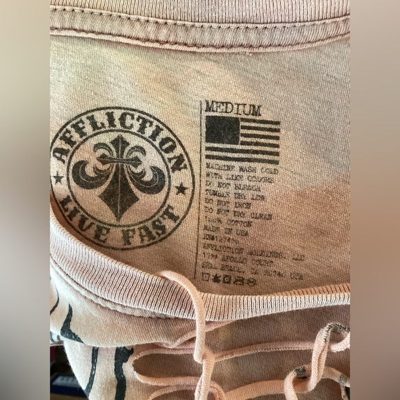 Affliction Live Fast patterned Tee. - Picture 3 of 5